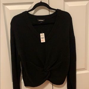 Express Black Semi-Cropped Sweater